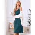 thumbnail image 2 of DARING DIVA Women's Sleeveless Double Spaghetti Strap V Neck Nightgown M Blue, 2 of 7