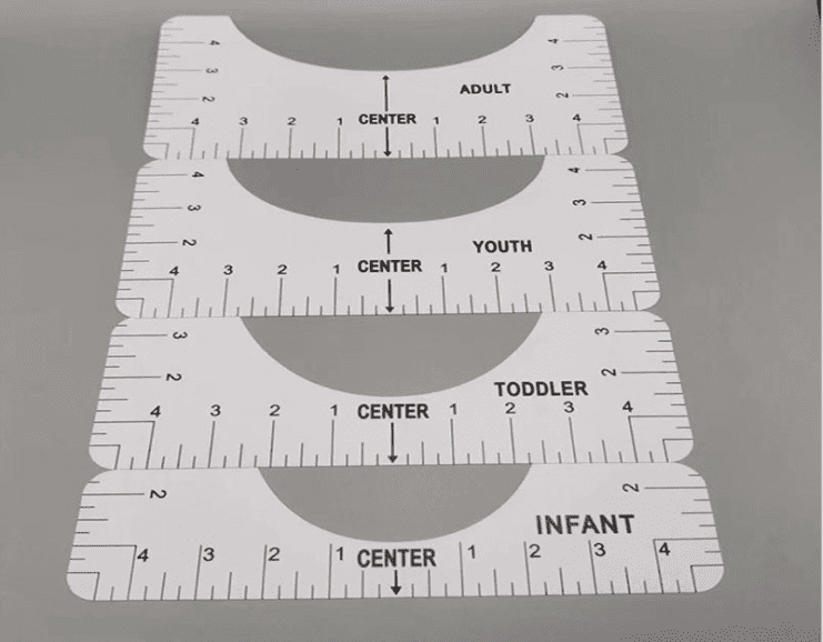 Sewing Collars Center Design Measurement Tools for Infant Toddler Youth Adult T-Shirt Ruler Guide Alignment Tool Front and Back Measurement Tshirt Ruler 11 Pcs 