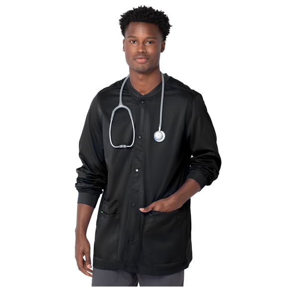 Landau ProFlex Tailored Fit Stretch 3-Pocket Warm-Up Scrub Jacket for Men 3170