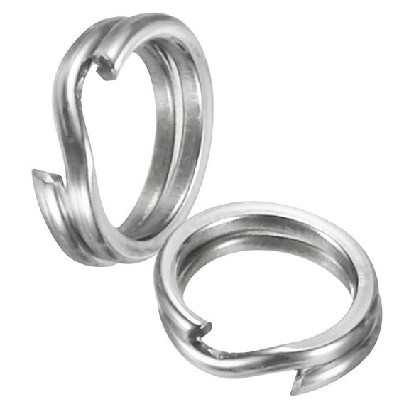 80pcs Split Rings Fishing Stainless Steel 2# 14kg Lure Ring for Sea Freshwater