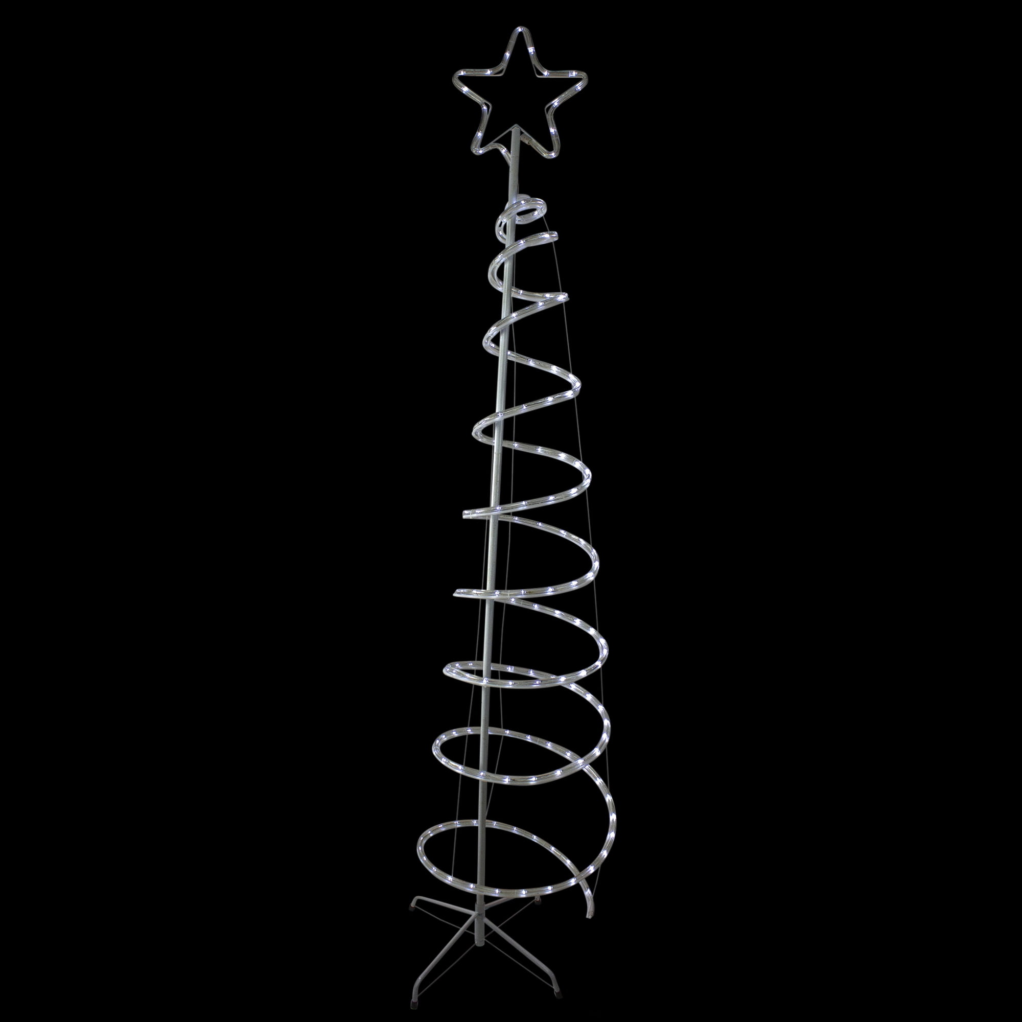 Hofert 7’ LED White Spiral Rope Light Tree with Star Tree Topper