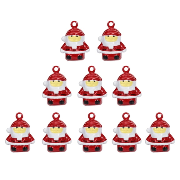 Santa Bells with Lovely Design and Beautiful Sound for Christmas Decor 10 Pieces