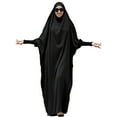 thumbnail image 2 of OBEEII Women Muslim Dresses Solid Color Hooded Abaya Dress One Size Ramadan Prayer Dresses Maxi Hijab Kaftan Robe, 2 of 8