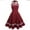 Wine, variant on IROINNID Women's Stripe Neck Swing Dress Sleeveless Dress A-Line Stripes Dress