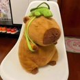 thumbnail image 3 of Turtle Backpack Capybara Plush Toy Simulation Turtle Backpack Capibara Stuffed Animals Celebrity Capybara Doll, 3 of 7