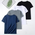 thumbnail image 2 of Fozruso 4 Pack Boys Short Sleeve T-Shirts Crewneck Classic Fit Athletic Tee Tops for School Casual Daily, 2 of 7