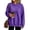 Purple, variant on IAJDKMEK Sweatshirts for Women Loose Fit Round Neck — Long Sleeve Top, Fall Tops for Women Solid Casual Wear