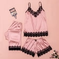 thumbnail image 4 of Mefallenssiah Women'S Plus Size Pants 3Pc Women Lace Satin Sleepwear Lingerie Camisole Bow Trousers Casual Pajamas Reduced Price, 4 of 9