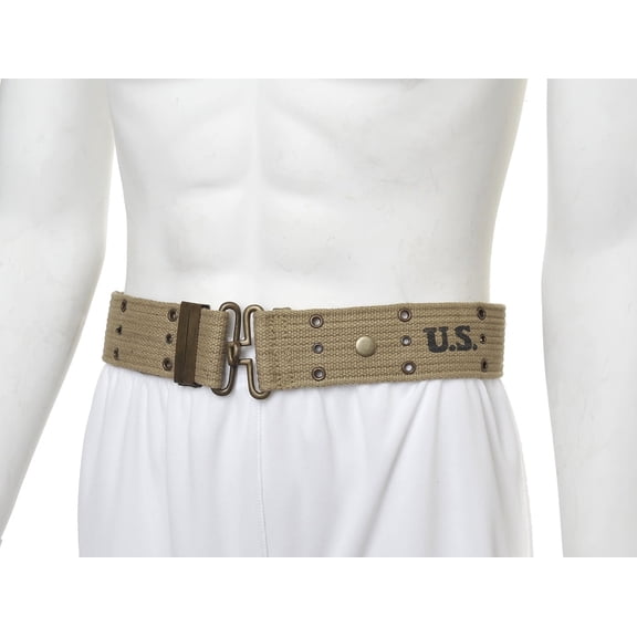 WW2 U.S. M1936 Pistol Belt Khaki marked JT&L 1942 will fit up to 45" waist