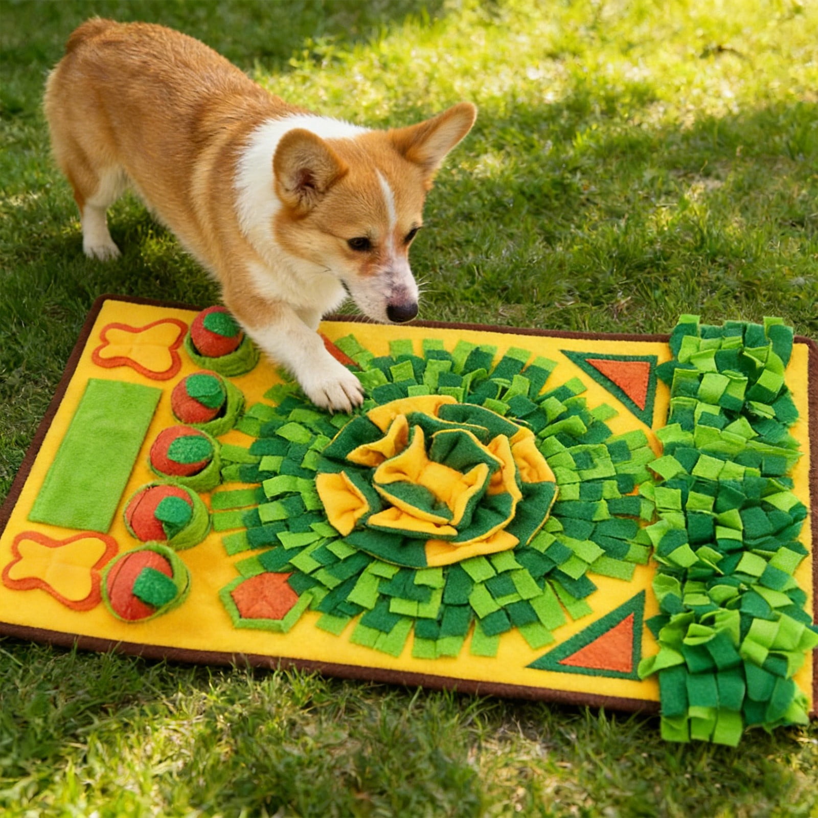 Interactive Snuffle Mat for Mental Stimulation Enrichment and Slow Feeding Puzzle Toy for Dogs
