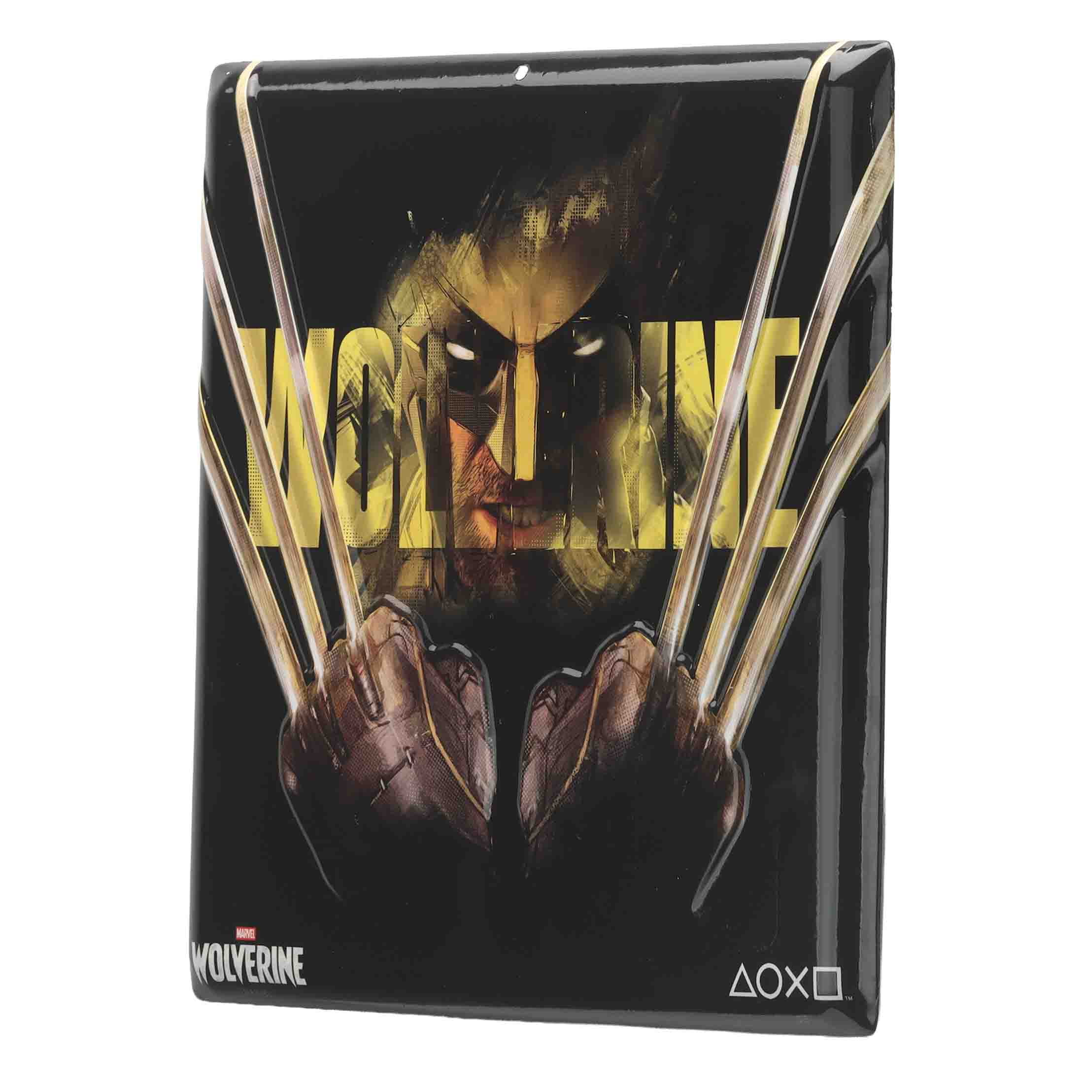Marvel Wolverine PlayStation Embossed Metal Wall Art for Teens and Adults