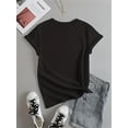 thumbnail image 2 of Joy to the World" T-Shirt Graphique pour Femmes - Design Géométrique Décontracté en Forme de Cœur, Col Rond, Manches Courtes, Tissu Extensible, Lavable en Machine - Parfait pour Toutes les Saisons pour Adultes, Hommes, Femmes, Adolescents, 2 of 6