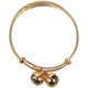 thumbnail image 2 of pulsera elegante de oro de imitación con forma de anillo de mano para bebé, delicada pulsera con bendiciones de luna llena, con cascabel para niñas pequeñas, talla L, diámetro interior de 50 mm., 2 of 8