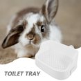 thumbnail image 4 of SEWCHICS Training Litter Box for Pet White Plastic Durable Cage Toilet for Rabbits Hamsters, 4 of 8