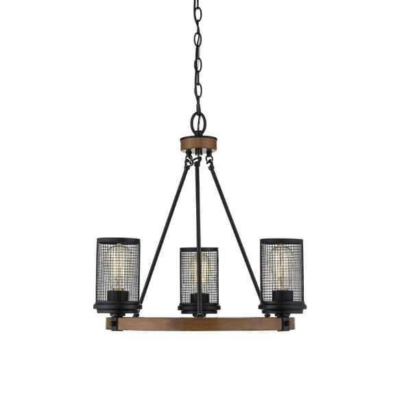 3523-MB/WG Millennium Lighting Mesa - 3 Light Chandelier-18 Inches Tall and 21 Inches Wide     -Traditional Installation
