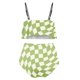 thumbnail image 5 of Bikini de Mujer Trajes de Baño Bikini con Ruffles Conjunto con Sujetador Acolchado Extraíble, Pantalones Cortos de Cintura Alta para la Playa, 5 of 6