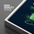 thumbnail image 4 of PixonSign Framed Canvas Print Wall Art Green Abstract Spray Paint Symbol Graffiti and Street Art Shapes Digital Art Modern Art Fun Multicolor Ultra for Living Room, Bedroom, Office - 16"x24" White, 4 of 5
