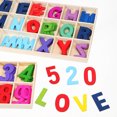 thumbnail image 3 of 1 Set Wooden Letters Numbers Colored Wooden Letters Spelling Letters Early Learning Supplies, 3 of 5