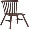 Aslan Malaysian Oak Dining Chair Set of Two Country Farmhouse High