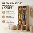 thumbnail image 4 of Coat Locker with 2 Sections – 4 Storage Cubbies and 4 Hooks – Durable Organizer for Home, Study Room, Nursery, Kindergarten, 4 of 6