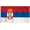 3x5 ft Nylon Flag, variant on AGAS Small Serbia with Official Seal Flag 4x6 inch mounted onto 11 inch Plastic Pole Polyester Fabric Stitched Edges Serbia Desk Flags