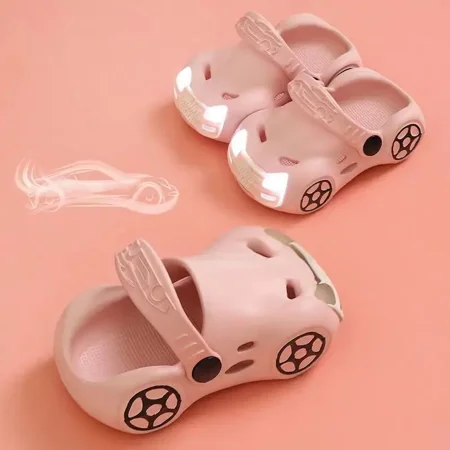 

Toddler Boys Slippers Cartoon Car Indoor Soft Bottom Non-slip EVA Slippers
