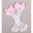 thumbnail image 2 of Clearance Sale Ukumplol Womens Socks Stockings Women Ruffle Ankle High Socks Mesh Lace Fish Net Short Socks Slouch Socks for Woman Pink One Size, 2 of 2