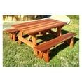 thumbnail image 1 of Best Redwood Outdoor Farmers Picnic Table and Benches, 1 of 3