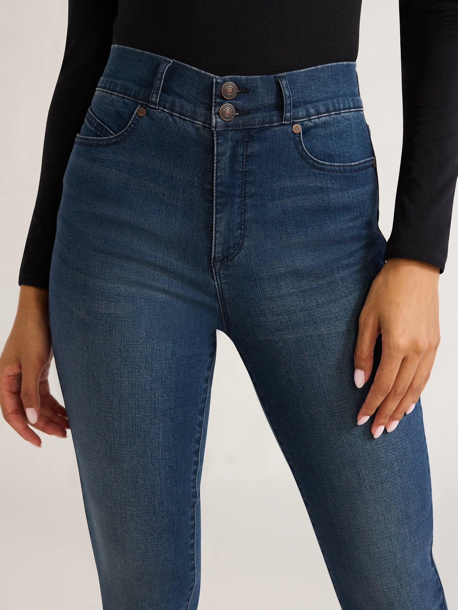 Sofia Jeans Women's and Women's Plus Eva Contouring Skinny High Rise Ankle Jeans, 25" and 27" Inseams, Sizes 0-28