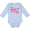 thumbnail image 3 of Inktastic My First Valentine's Day with Pink Heart and Arrow Boys or Girls Long Sleeve Baby Bodysuit, 3 of 5