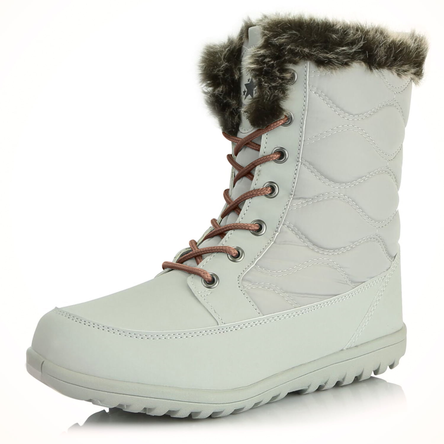 women sexy christmas element lace up low heel warm boots
