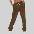 thumbnail image 2 of Sexlip Womens High Waist Multi Pocket Loose Straight Leg Cargo Denim Pants Durable Functional Outdoor Hiking Outfit Brown M, 2 of 4