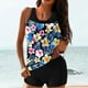 thumbnail image 1 of Trajes de baño tankini para mujer Trajes de baño de dos piezas con espalda de tiras y estampado conservador para mujer Traje de baño de dos piezas para mujer, 1 of 6