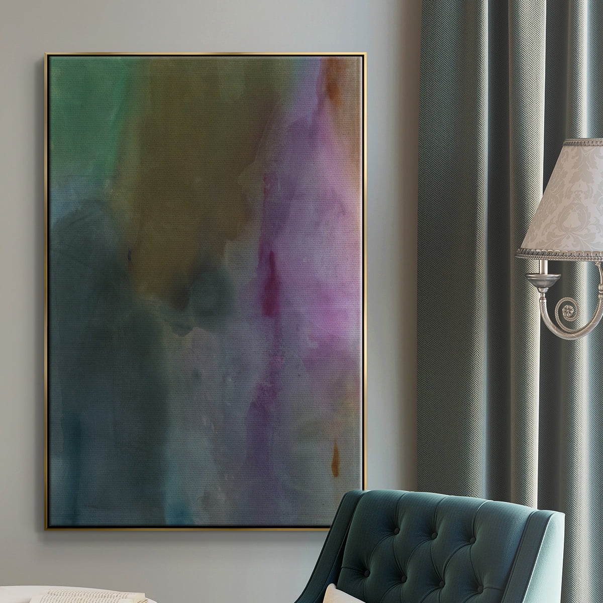 Simple Yet Affecting Framed Premium Gallery Wrapped Canvas - Ready to Hang - 25 x 37 - Gold Floating Frame