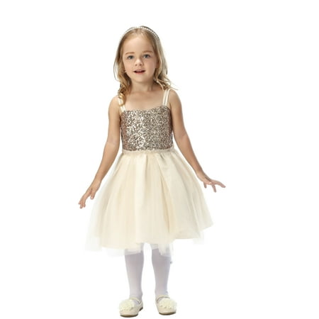 - Efavormart Twinkling Sequined Bodice and Tulle Overlay Skirt Dress Birthday Girl Dress Junior Flower Girl Wedding Gown Girls Dress