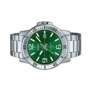 Casio Men’s Green Dial Stainless Steel Analog Watch - MTP-VD01D-3BVUDF