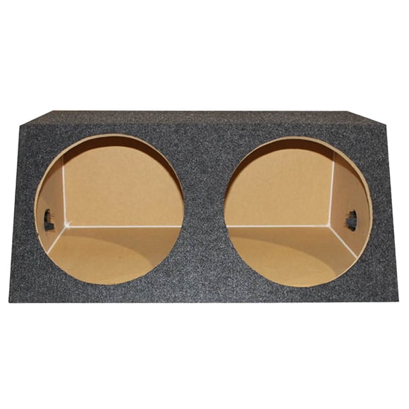 QPower QSMBASS12 Dual 12" Inch Angled Subwoofer Sub Box Speaker Enclosure