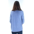 thumbnail image 2 of MAISON JULES Womens Blue Striped Dolman Sleeve Cowl Neck Top XS, 2 of 2