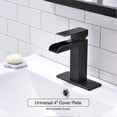 thumbnail image 2 of Faucet Cover Plate Hole Cover Bathroom Kitchen Sink Stainless Steel Faucet. ( Black)1pcs), 2 of 4