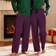 thumbnail image 1 of Pantalones de pijama largos para hombre, informales, con estampado a cuadros, holgados, deportivos, elásticos, rectos, vintage, con bolsillos, 1 of 9