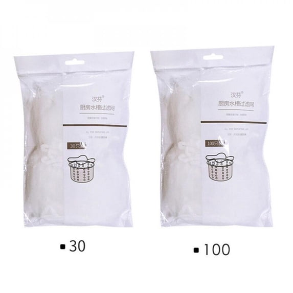 30/100Pcs Kitchen Anti-clogging Sink strainer, Dishwashing Sink, Sink Drain, Residue Isolation Garbage Bag, Water Cutting Bag