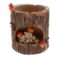 thumbnail image 3 of Zorion Tree Stump Pot Decorative Figurine Cute Multipurpose Plant Pot Tabletop Ornament Bear, 3 of 9