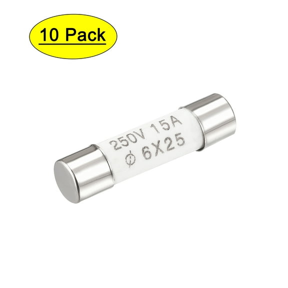 Unique Bargains Ceramic Cartridge Fuses 6.3A 250V Ceramic Fuses Fast Blow for Amplifier Energy Saving Lamp Ballast 5pcs