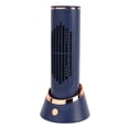 thumbnail image 1 of Mini Bladeless Tower Fan 5V 2A Type C 4000mAh 3 Speed Quiet Blue Table Tower Fan for Dormitory,SmallBladelessTowerFan,TableTowerFan, 1 of 5