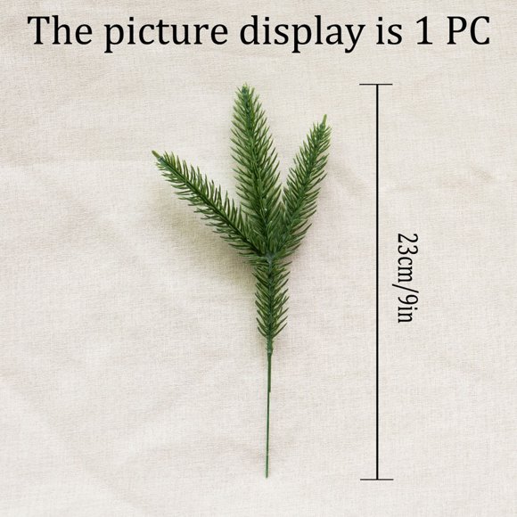 EGNMCR 20 Branches A Set Of Artificial Pines Needles Artificial Three-fork Pines Needles Green Plant Home Shooting Props Christmas Decoration Flower Ornaments Simulation of pine needles