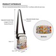 thumbnail image 6 of HELLHERO Butterfly and Sunflower Pattern Christmas Birthday Gift Adjustable Strap Shoulder Bags Vintage for Travel Daily Use, 6 of 7
