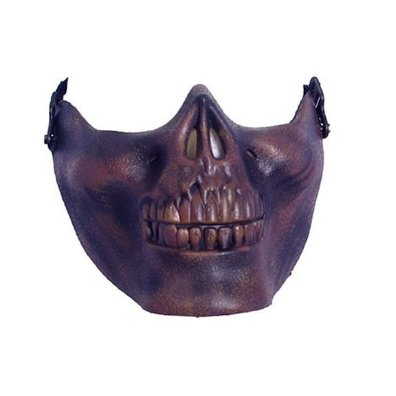 UNDERWRAPS Men's Skull Half Mask - Halloween Accessories for Men & Women, LARP Events, Cosplay Dress Up for Adults, Spooky Mask's (Bronze)