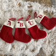 thumbnail image 5 of Calcetines de punto con alfabeto navideño Adornos para árboles de Navidad Decoraciones navideñas para el hogar 2024 Noel Año Nuevo 2025 Regalo de Navidad, 5 of 5