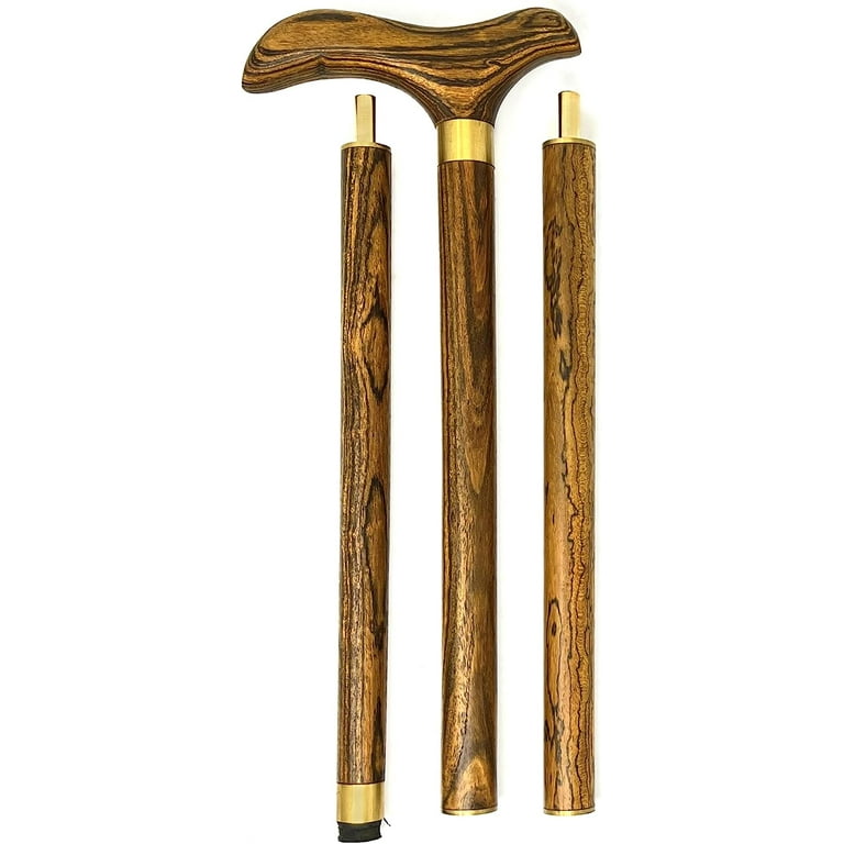 Screw and Portable Wooden Walking Stick Adjustable Height Folding Extendable Walking Cane Lightweight Flexible and Durable Walking Aid Mobility Aid