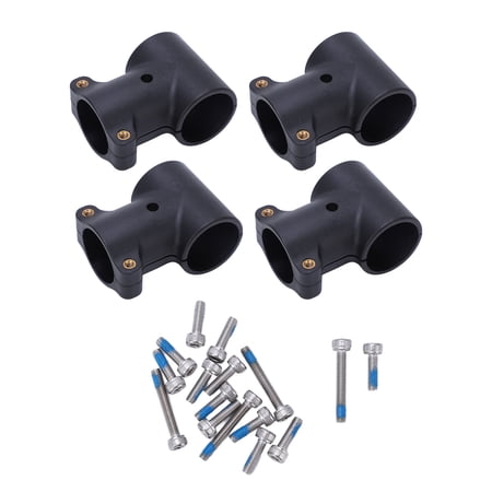 DEWIN Drone Tee Joint, 4Pcs Drone Tee Joint Nylon Aluminum Alloy Black 25 to 25mm Unmanned Aerial Vehicle Accessories for G420